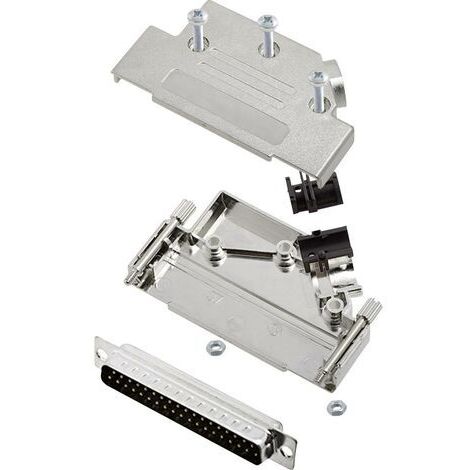 Kit embase SUB-D mâle Nombre de pôles: 37 encitech D45PK-M-37-DBP-K 6355-0009-04 45 ° fût à souder 1 set