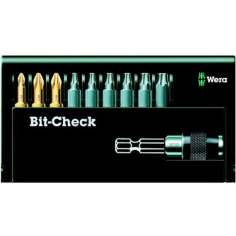 Kit embouts WERA Bit-Check Universal 2 10 pieces avec support universel