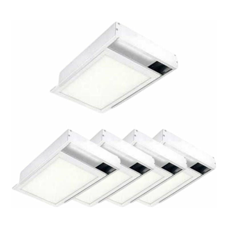 Kit en Saillie pour Dalle led Slim 60x30 - Pack de 5 / Blanc Silumen