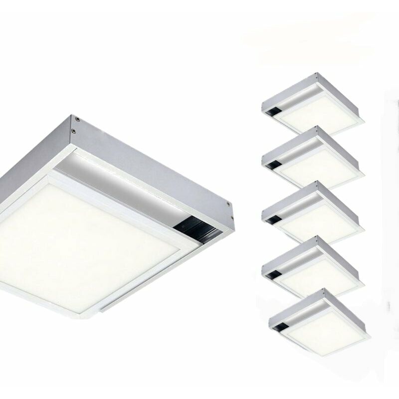 Kit en Saillie pour Dalle led Slim 60x60 - Pack de 6 / Alu Silumen