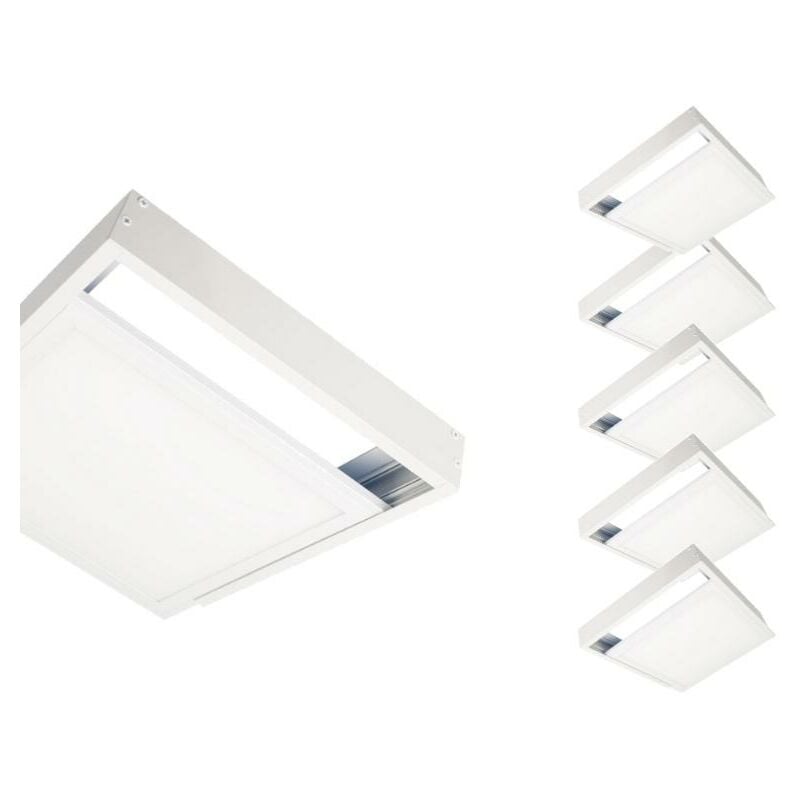 Silamp - Kit Saillie blanc pour Panneau led 60x60 Slim (Pack de 6) - sila