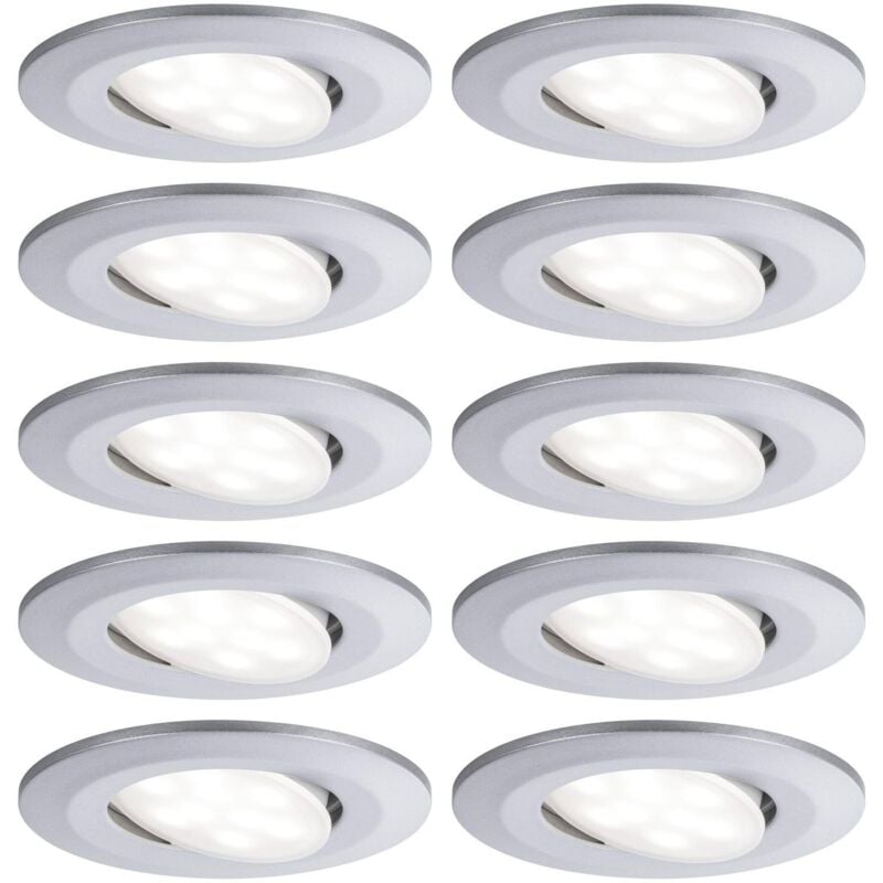 Spot led encastrable pour salle de bains jeu de 10 60 w chrome (mat) X236232 - Paulmann