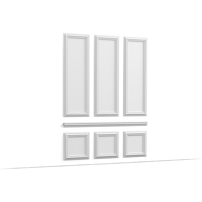 Kit Encadrement Soubassement autoire - 3 gds panneaux + 3 pts panneaux + cimaise