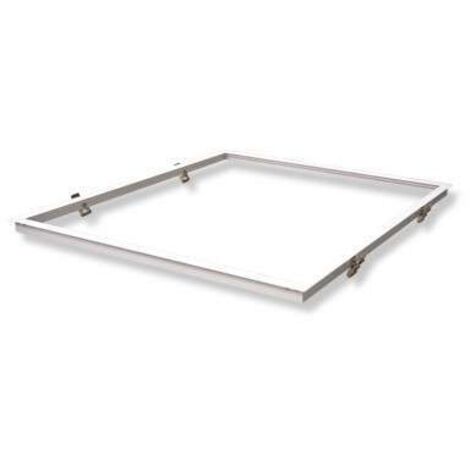 Kit Encastrable Placo pour Dalle LED 600x600mm Aluminium Blanc