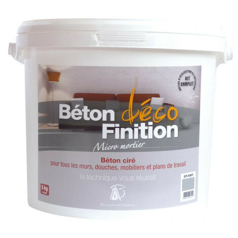 Kit enduit effet béton ciré finition blanc teintable seau 5 kg - Houillères de Cruéjouls Seau de 5Kg
