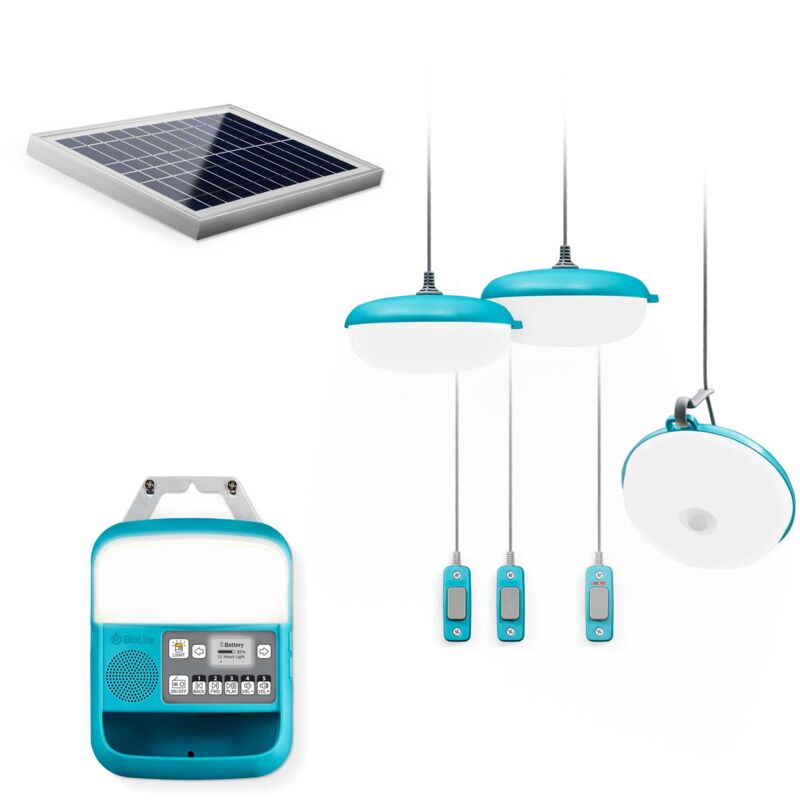 Kit énergétique SolarHome 620+ Éclairage et Recharge autonome Panneau solaire inclus