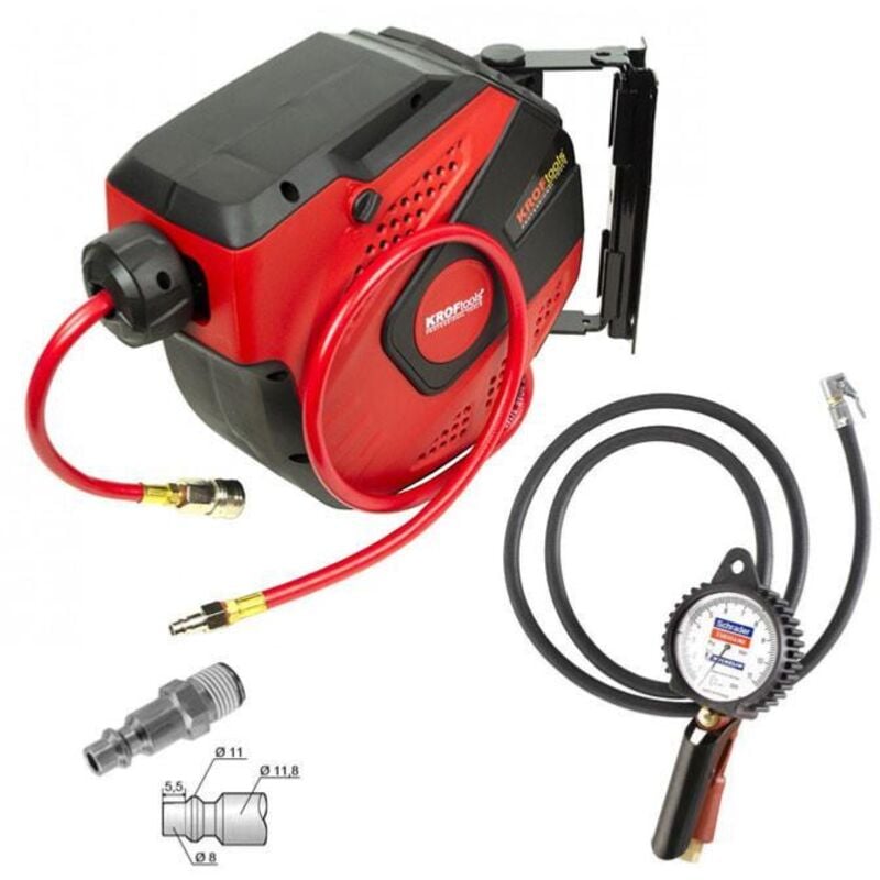 Kit enrouleur + pistolet de gonflage eurodainu schrader