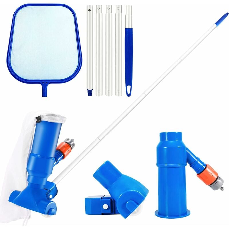 Famille - Kit Entretien Nettoyage Piscine avec Perche Télescopique, aspirateur de Bassin, épuisette Set de Nettoyage de Piscine 3 pièces Utilisé dans