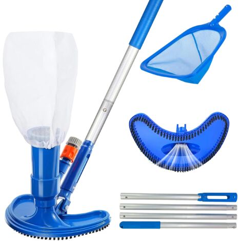 Kit entretien piscine bleu blanc 152 cm -Kit d'entretien pour piscine avec jet de nettoyage sous-marin - pour spa et jacuzzi