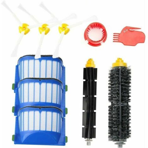 Kit Accessoires Pour IRobot Roomba Séries 600 à 698 - 16 Pièces (brosses, Filtres, Outils) - Remplacement