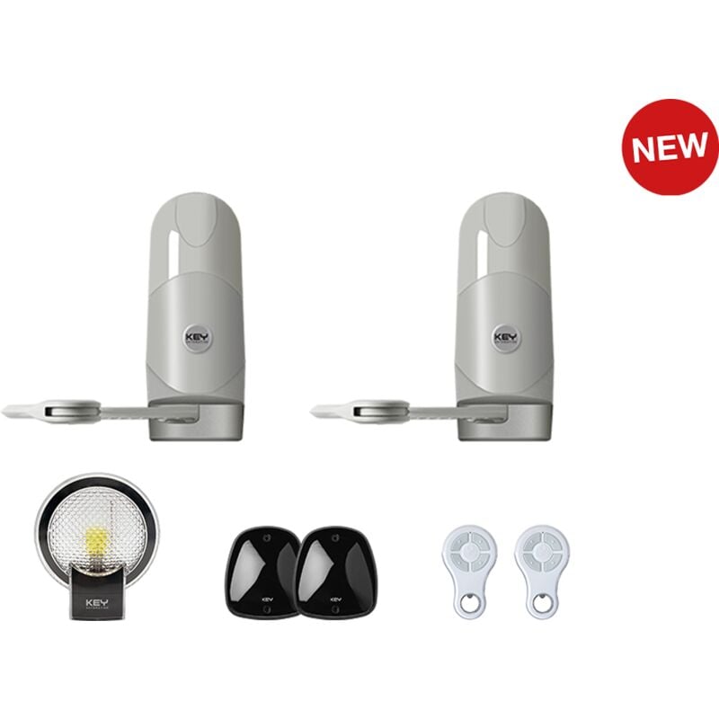 Key Automation - kit-es revo+ sans Clé nls Kit pour portails battants avec vantaux jusqu'à 2,3 m, moteur 24 Vdc