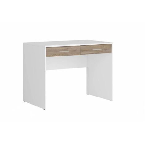 KIT ESCRITORIO 2 CAJONES USB 100X60X75 BLANCO/ROBLE