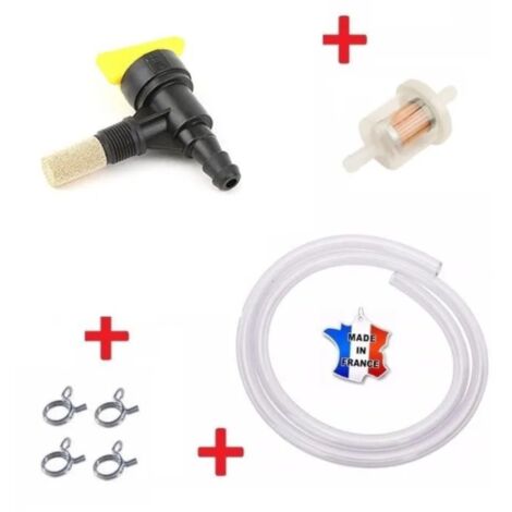 Kit essence TECUMSEH 3330005 16630024 16260003 : robinet + durite + filtre + collier tondeuse tracteur
