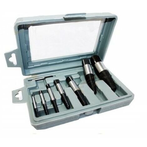 Kit estrattori per viti danneggiate/spezzate 8 pezzi in box