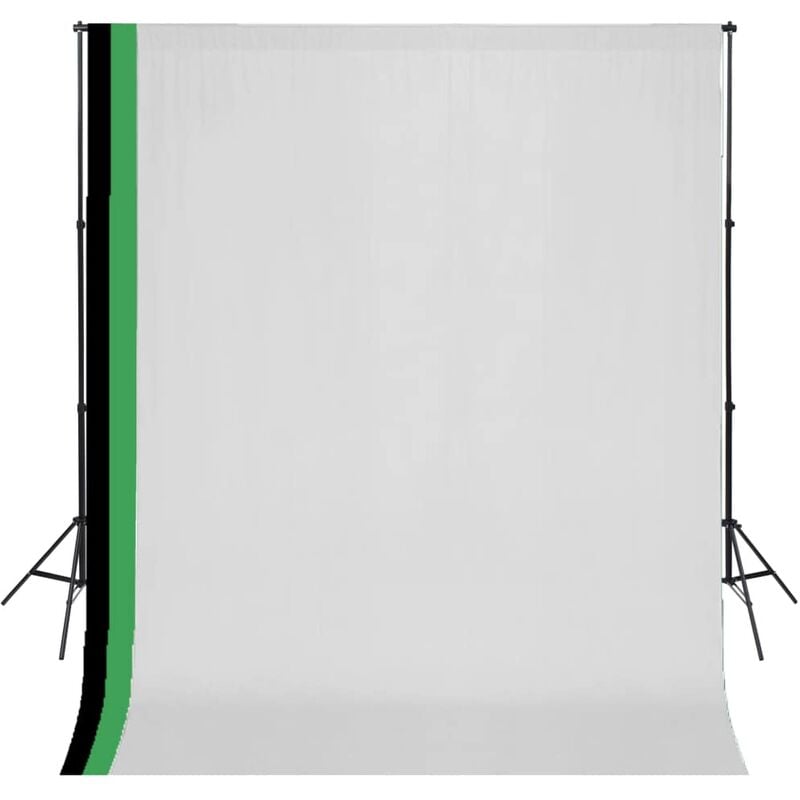

Kit estudio 3 telones fondo algodon estructura ajustable 3x3 m