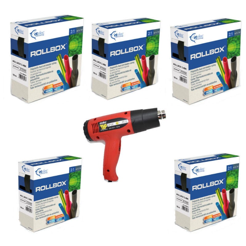 Kit Etelec de chaleur gaine thermorétractable + Termosoffiatore KT1064