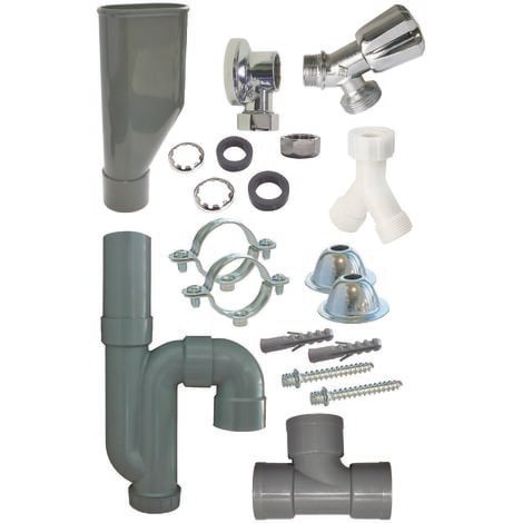KIT  EVACUATION ET ALIMENTATION DE  2 MACHINES A LAVER