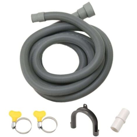 Kit Extension Tuyau Vidange Universel Lave Linge 10 Pièces avec Connecteur Support et Colliers de Serrage