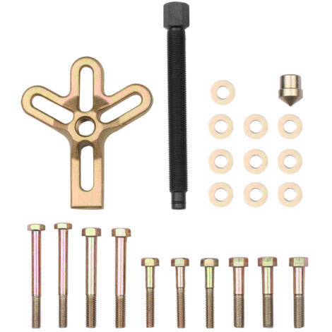 Kit extractor de poleas de equilibrado armónico de 13 piezas, herramienta de instalación/desmontaje de poleas de cigüeñal para reparaciones automotrices.