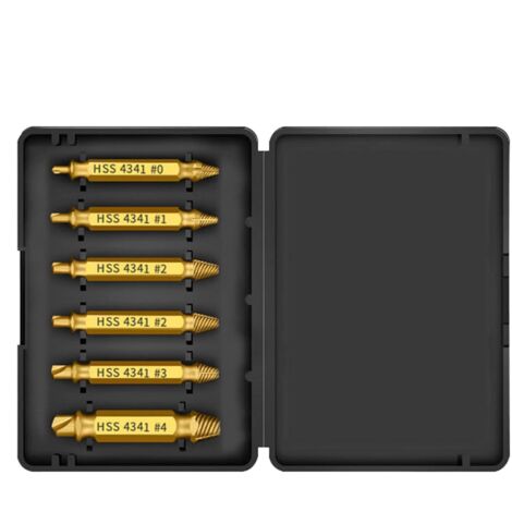 Kit extractor de tornillos dañados: afloja pernos con precisión  Extractor multifuncional para mecánica, fontanería, reparación de automóviles, carpintería y metalurgia.