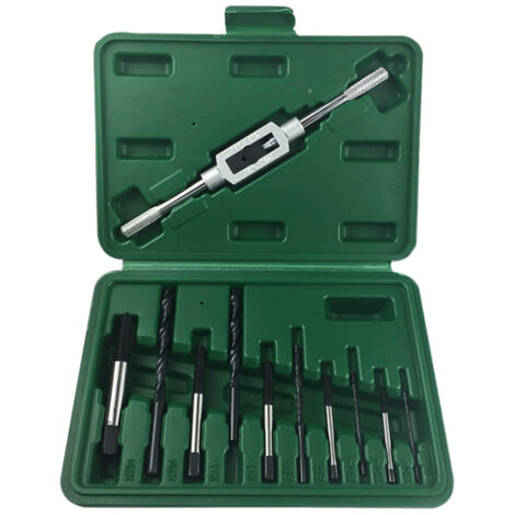Kit extractor tornillos rotos 11 piezas acero alta velocidad, herramientas guías perforación extracción mecánica, para tornillos pernos espárragos atascados