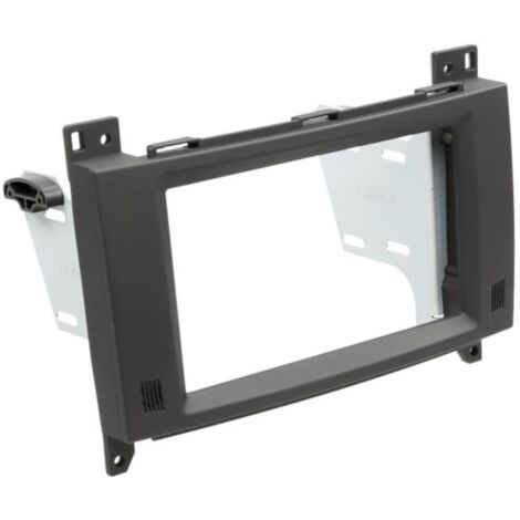 Kit Facade autoradio 2DIN compatible avec Mercedes Classe A B 04-12 Vito ap14 Noir Rubber touch
