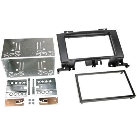 Kit Facade autoradio 2DIN compatible avec Mercedes Sprinter VW Crafter ap06 Noir Rubber touch