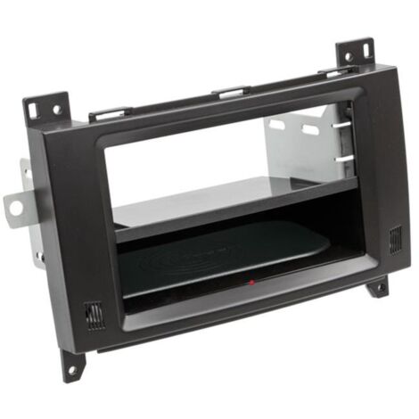 Kit Facade autoradio 2DIN compatible avec Mercedes Viano Vito ap06 Avec vide poche Induction Qi Noir