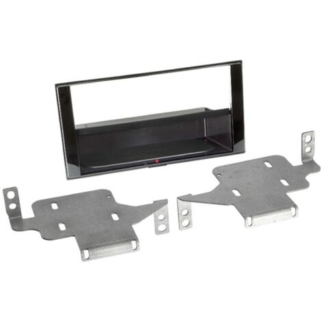 Kit Facade autoradio 2DIN compatible avec Nissan Juke ap14 Avec vide poche Induction Qi Noir brillant