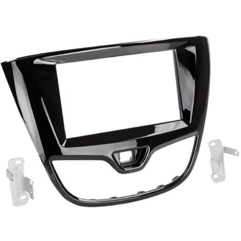 Kit Facade autoradio 2DIN compatible avec Opel Karl ap15 Noir brillant