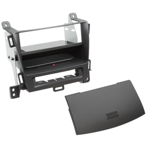 Kit Facade autoradio 2DIN compatible avec Opel Zafira Tourer ap12 -Vide poche Induction Qi Noir