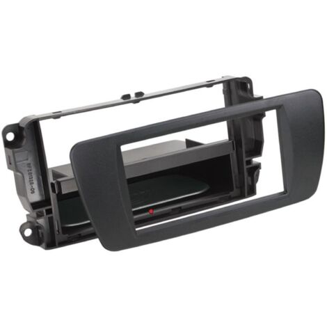 Kit Facade autoradio 2DIN compatible avec Seat Ibiza ap08 Avec vide poche Induction Qi Noir nit