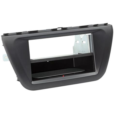 Kit Facade autoradio 2DIN compatible avec Suzuki SX-4 ap13 Vide poche - Induction Qi Noir