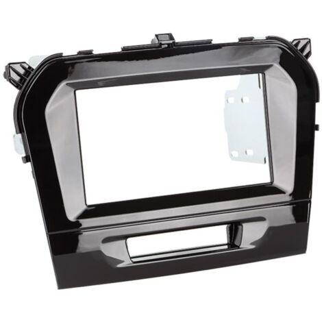 Kit Facade autoradio 2DIN compatible avec Suzuki Vitara ap15 Noir brillant