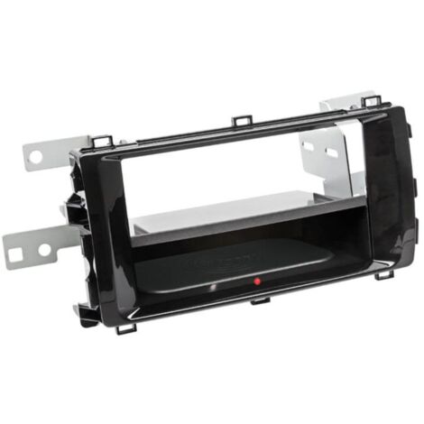 Kit Facade autoradio 2DIN compatible avec Toyota Auris ap13 Avec vide poche Induction Qi Noir brillant