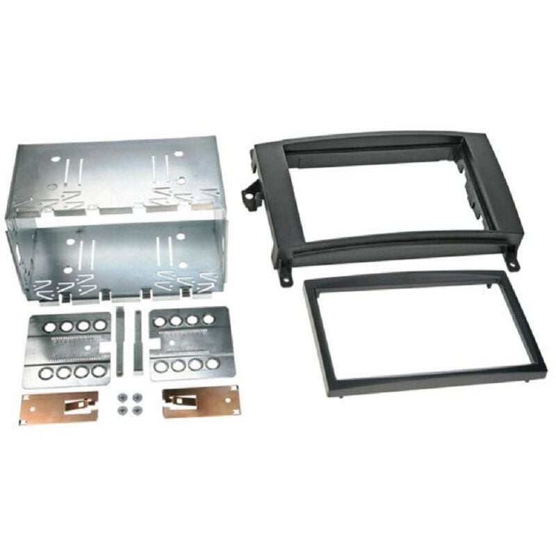 Kit Facade Autoradio KA180C compatible avec Mercedes Classe a b Sprinter Viano Vito ap04 2Din Noir