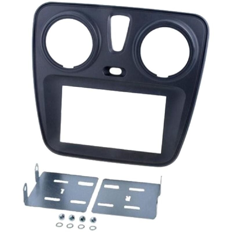 Kit Facade Autoradio KA262i compatible avec Dacia Duster Lodgy Dokker Sandero - Noir Mat
