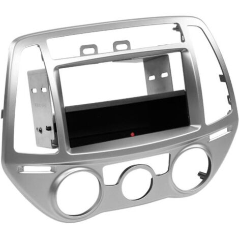 Kit Facade Autoradio FA3421 compatible avec Hyundai i20 - Chargeur Induction QI - Argent