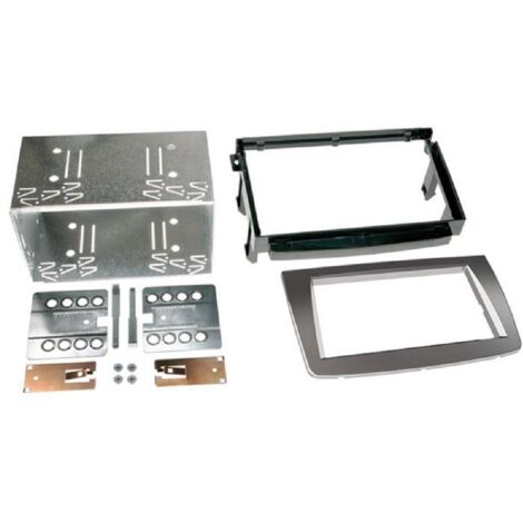 Kit Facade Autoradio KA256B compatible avec Alfa Romeo MiTo ap08 - Argent 2Din