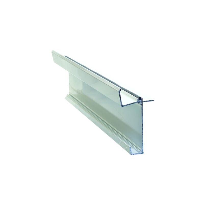 Kit faîtage inférieur pour couverture en polycarbonate l 4 m - Coloris - Blanc ral 9010, Longueur - 4 m