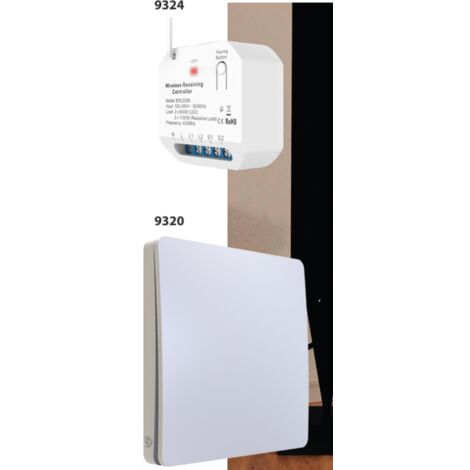Kit feb elettrica rele smart impulsivo e pulsante wireless singolo - 9303