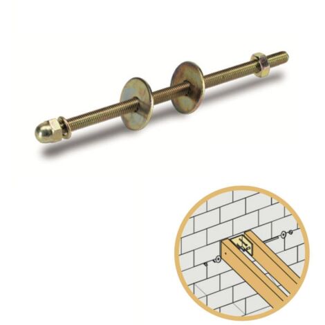 Kit ferramenta fissaggio trave-muro Vite 10x210 mm