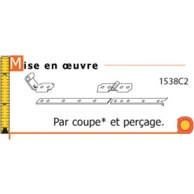 Torbel - Kit ferrure queue de carpe 4 pièces noir pour volet double 1538C24