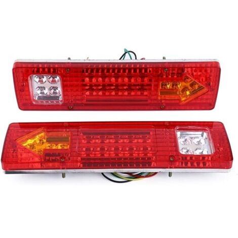 kit Feux Remorque Led, Lot de 2 feux arrière 19 LED pour voiture, camion, remorque, van - Étanche 12 V