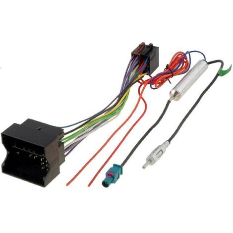 Kit Fiche ISO autoradio compatible avec Opel ap05 et Adaptateur Antenne