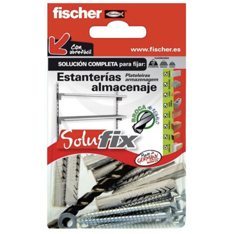 Kit fijación estanterias almacenaje 502684 solufix fischer