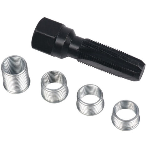 SERBIA kit filetage bougie, 5 pcs Kit Réparation de Filetage de Bougie d'allumage de 14 mm,