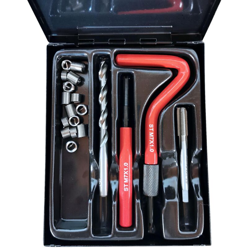 Kit de réparation de filets M7 x 1,0 29 pièces