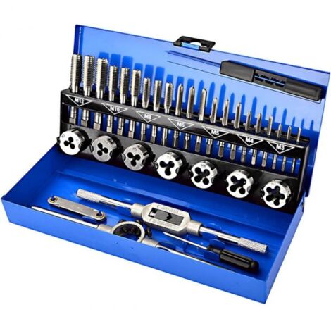 KIT FILIERA 32 PEZZI PER FILETTATURA MASCHI M12 M10 M8 M6 M5 M4 M3