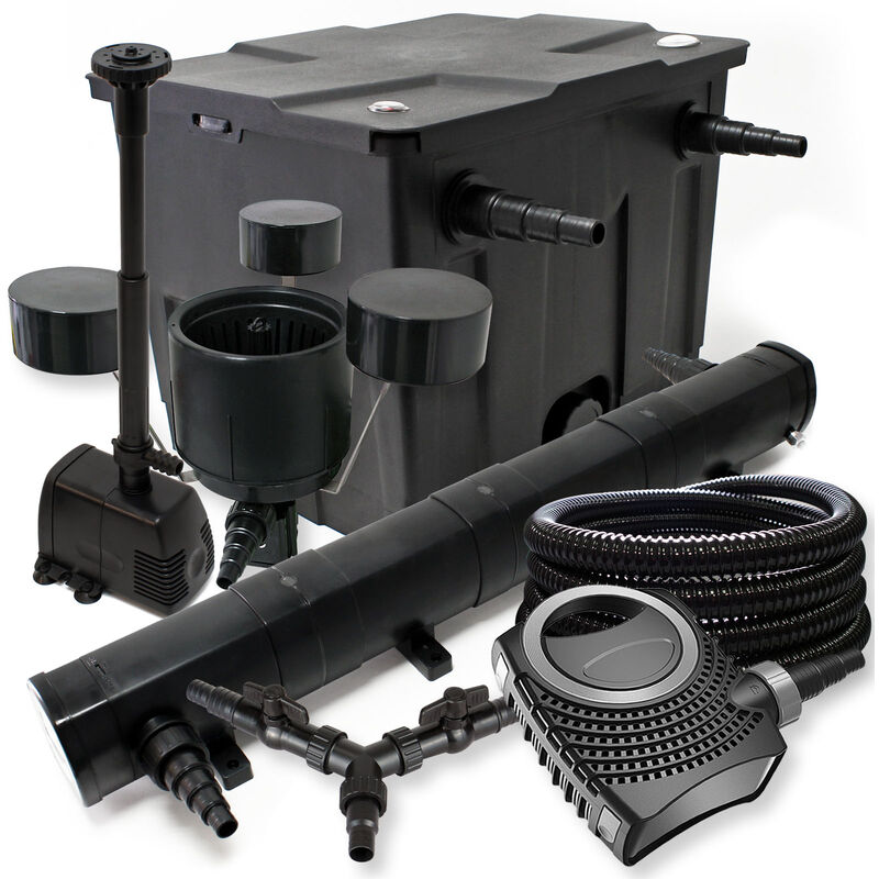 Sunsun - Kit filtration de bassin 12000l 72W Stérilisateur NEO8000 70W Pompe 25m Tuyau Skimmer CSP250 Fontaine